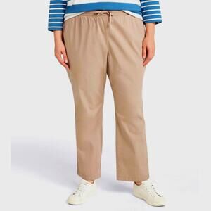 L.L. Bean Lakewashed Chino Pants, Mid-Rise Pull-On Ankle | Plus 24W NWT